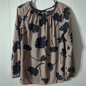 Nine West Women's Abstract Print Batwing Blouse - Size XL #E